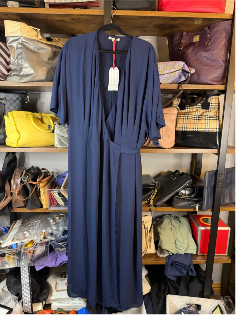 Women's Standards & Practices Navy Blue Maxi Dress Size 3X